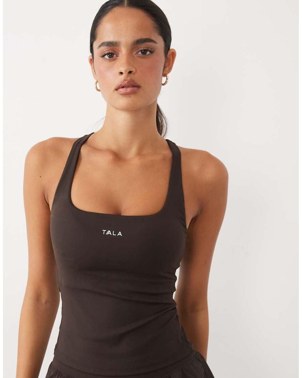 Tala Black Skinluxe Cross Back Singlet