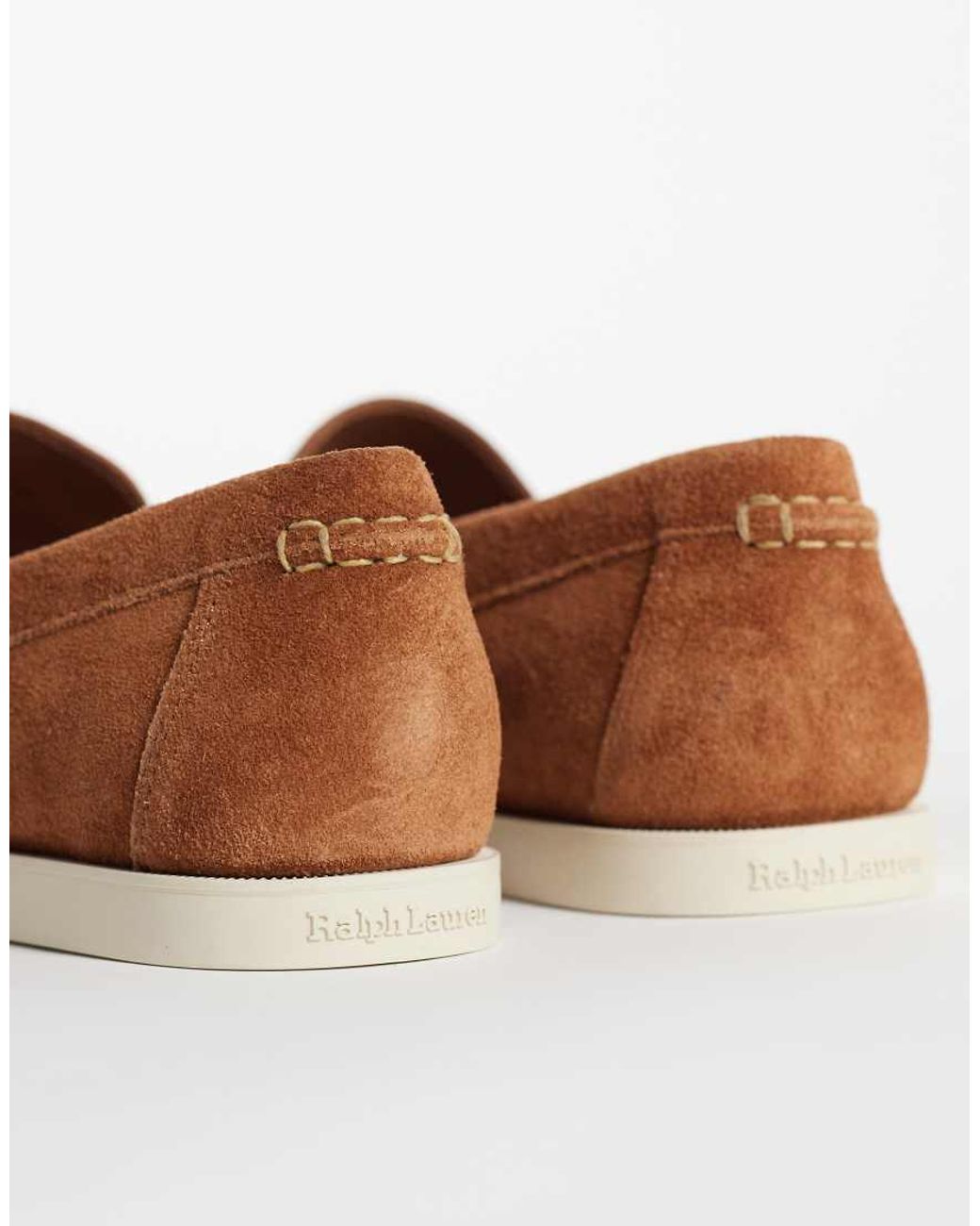 Polo Ralph Lauren White Merton Suede Loafers for men