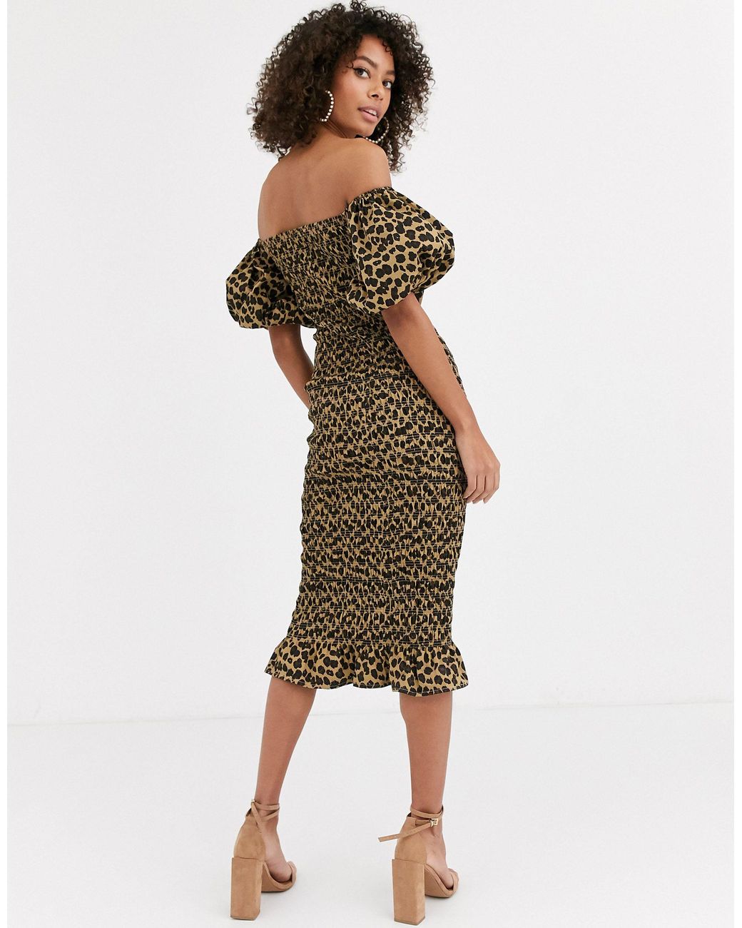 Off the shoulder blouson cheap dress