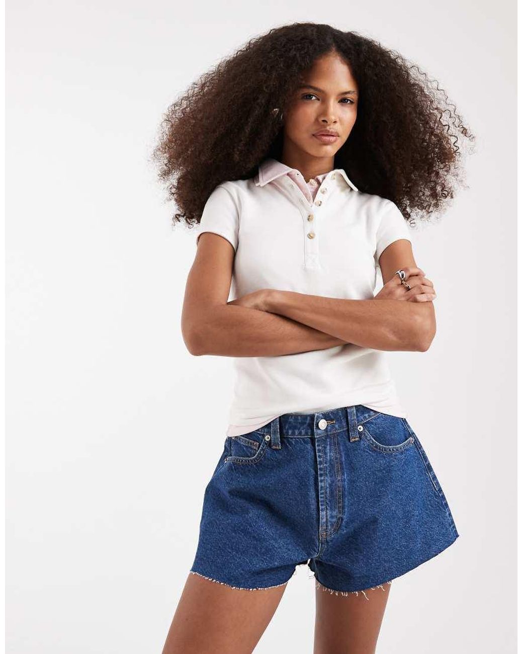 ASOS Blue Denim A-line Shorts