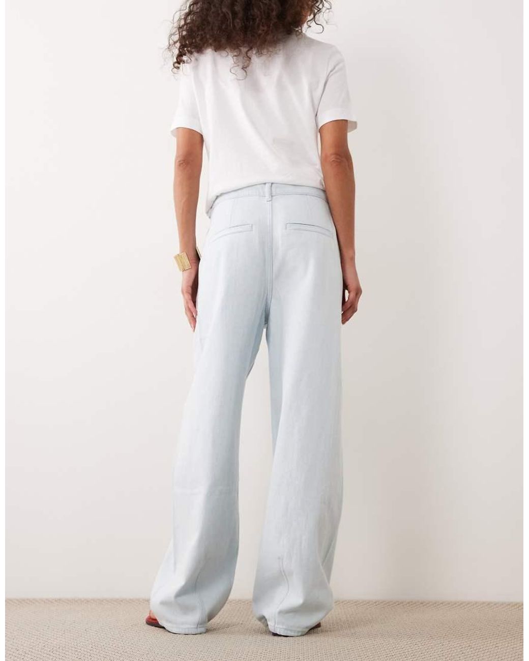 ARKET White Endive Barrel Leg Jeans