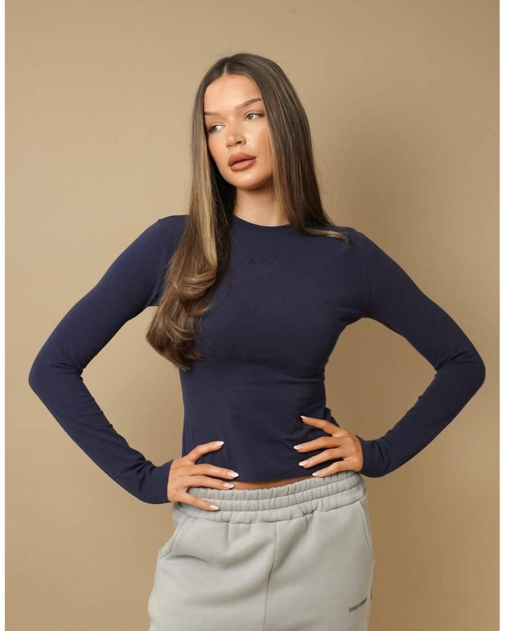 SIMMI Blue Long Sleeve Soft Touch T-Shirt