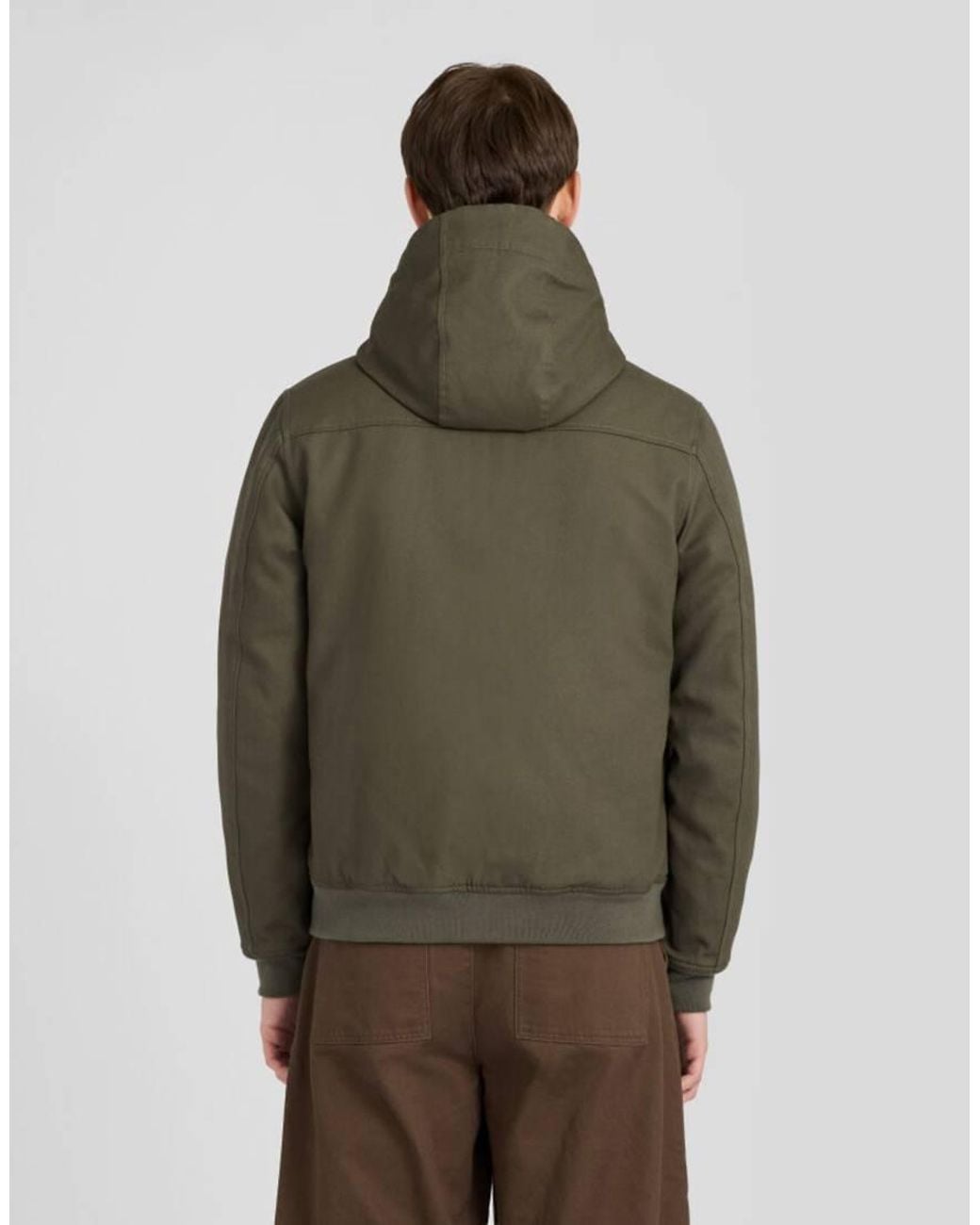Lyle & Scott Green Mid Jackets Wadded Canvas Zip Through Jacket for men