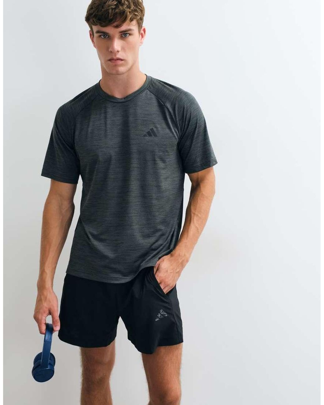 Adidas Originals Blue Adidas Training Tech Essentials T-Shirt for men