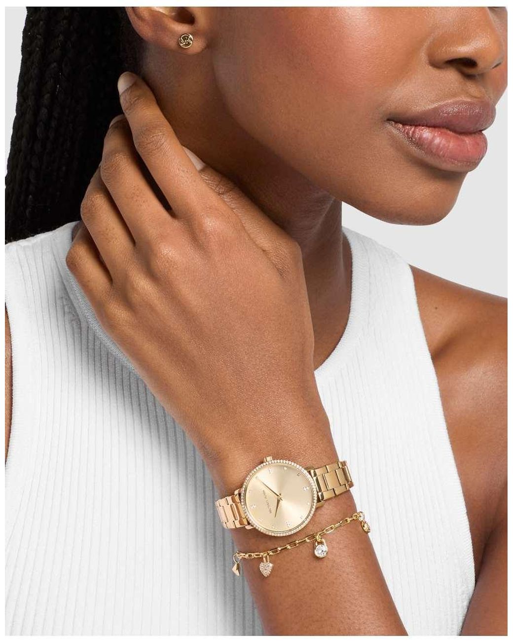 Michael Kors Metallic Pyper Two-Hand-Tone Stainless Steel Watch