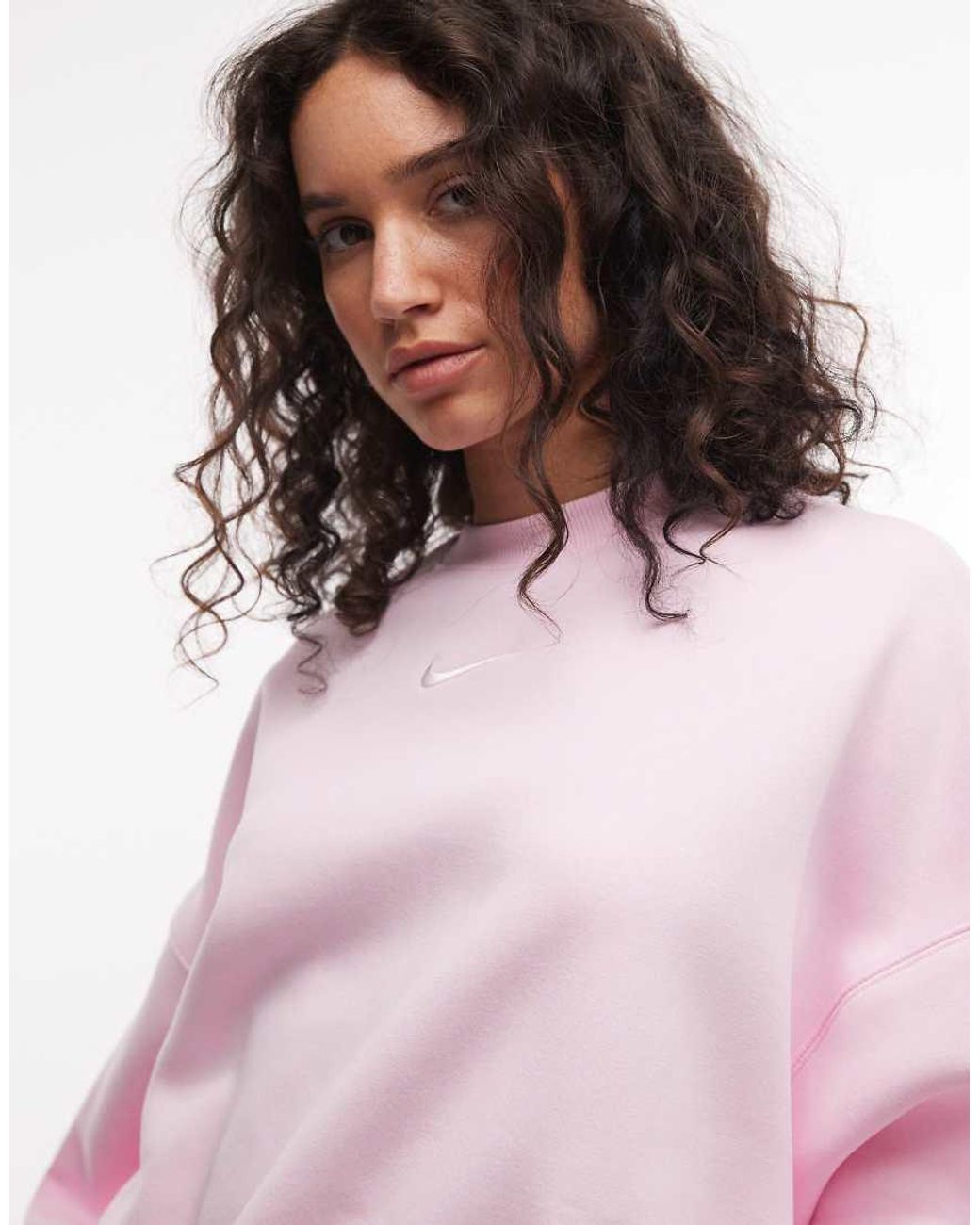 Nike Pink Phoenix Fleece Over-oversized Sweatshirt