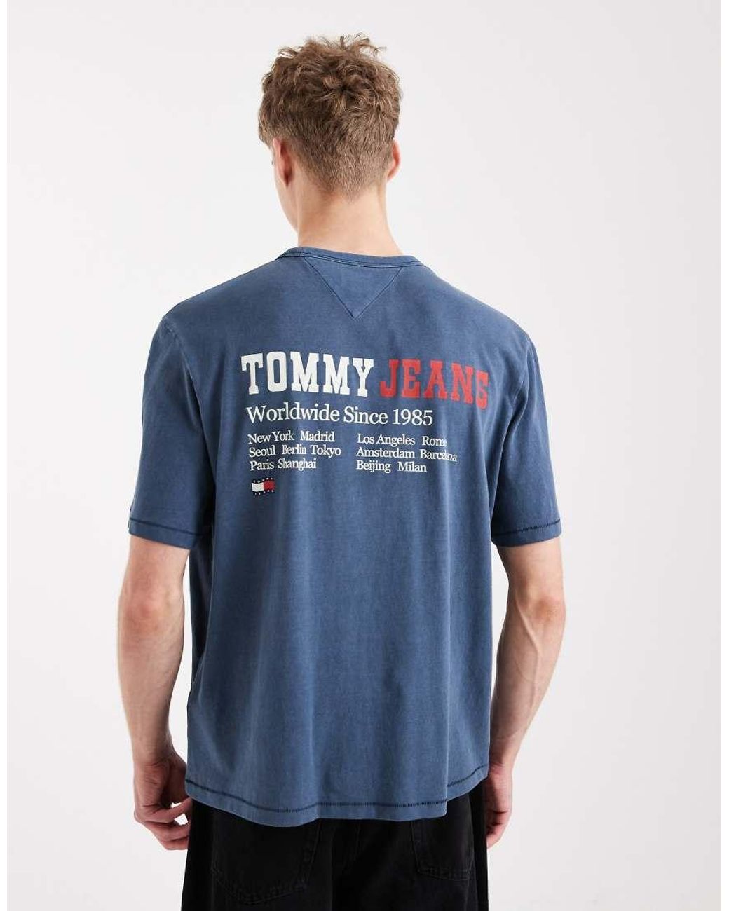 Tommy Hilfiger Blue 90s Waving Flag Logo T-shirt for men