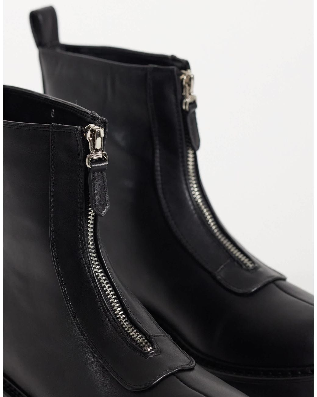 Raid Black Bernice Front Zip Chelsea Boots