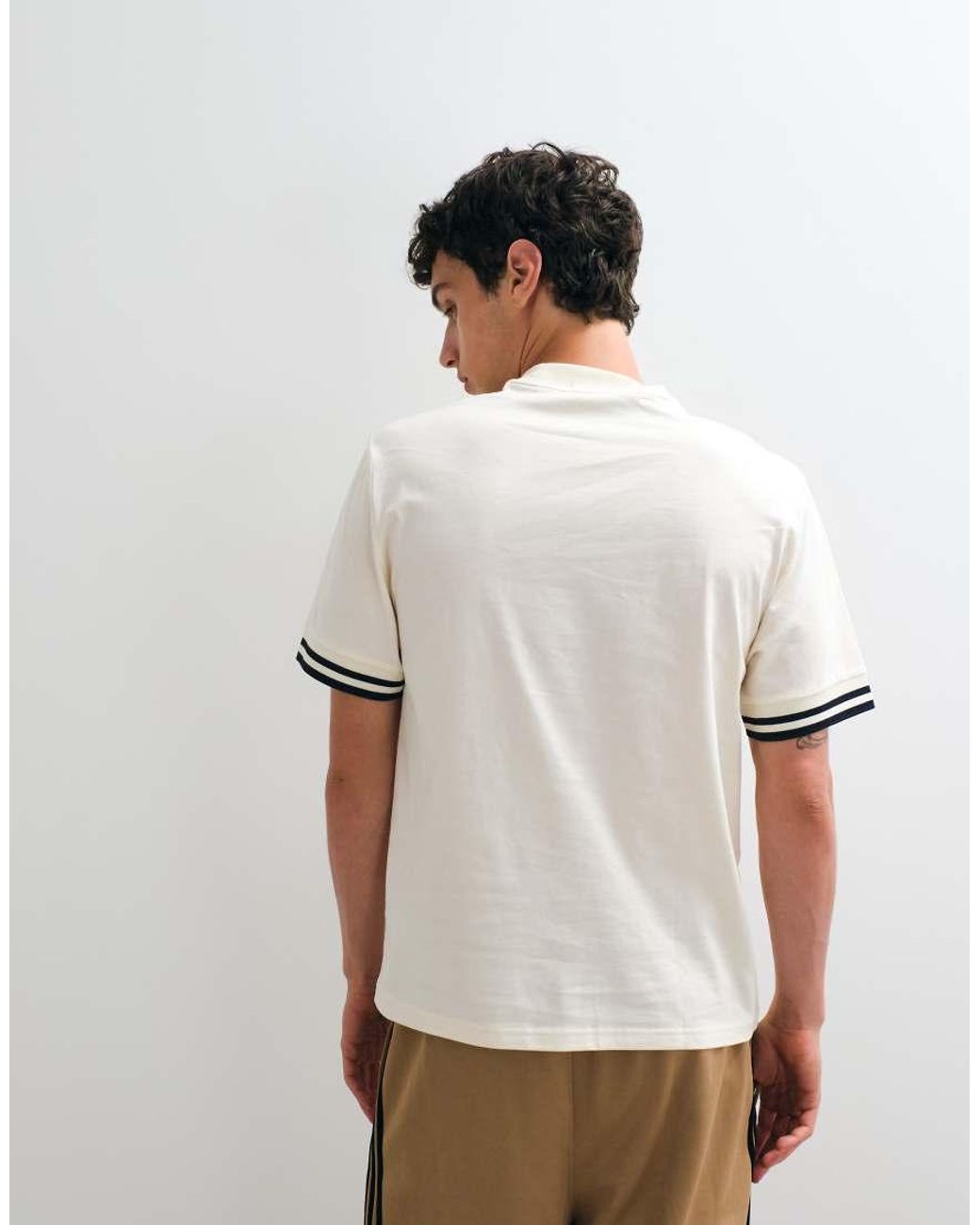 Fred Perry White Bold Tipped T-Shirt for men