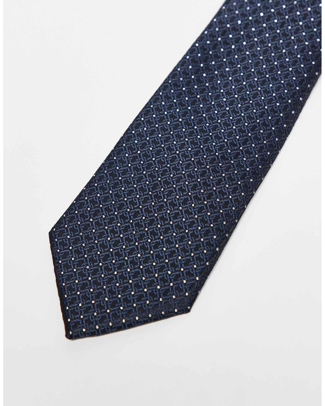 ASOS Blue Geometric Polka Dot Tie for men