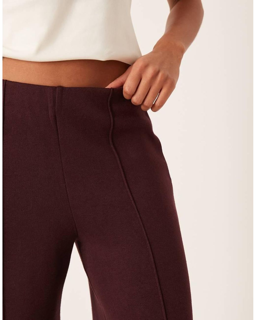 Mango Multicolor Seam Front Knitted Trouser
