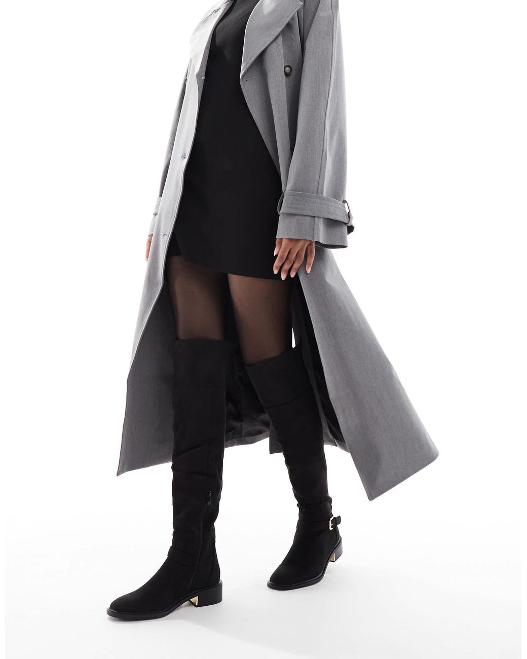 SEQWL Black – latte – overknee-stiefel