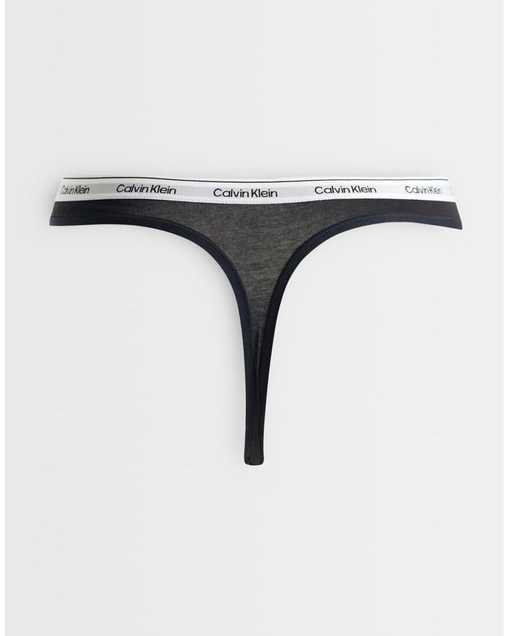 Calvin Klein White Icon Logo Thongs 3pk