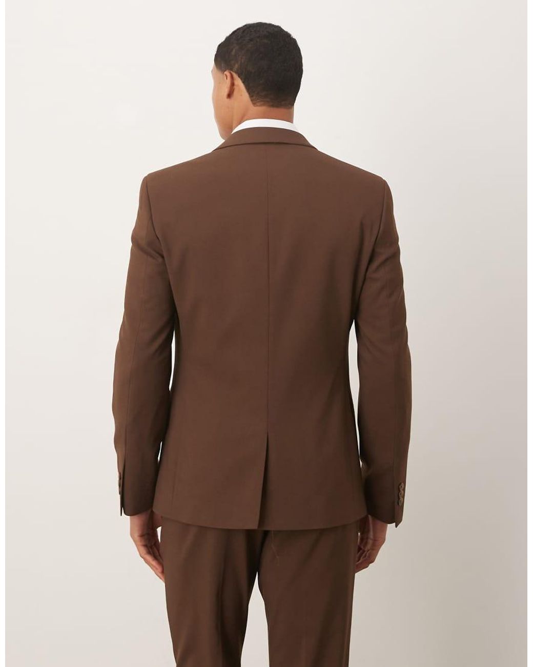 ASOS Brown Skinny Suit Jacket for men