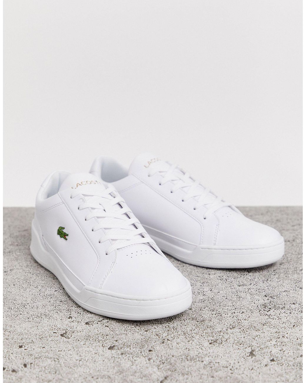 Lacoste Leather Challenge Sneakers in White for Men | Lyst