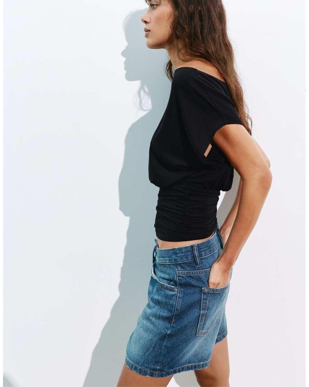 Pull&Bear Blue Asymmetric Top