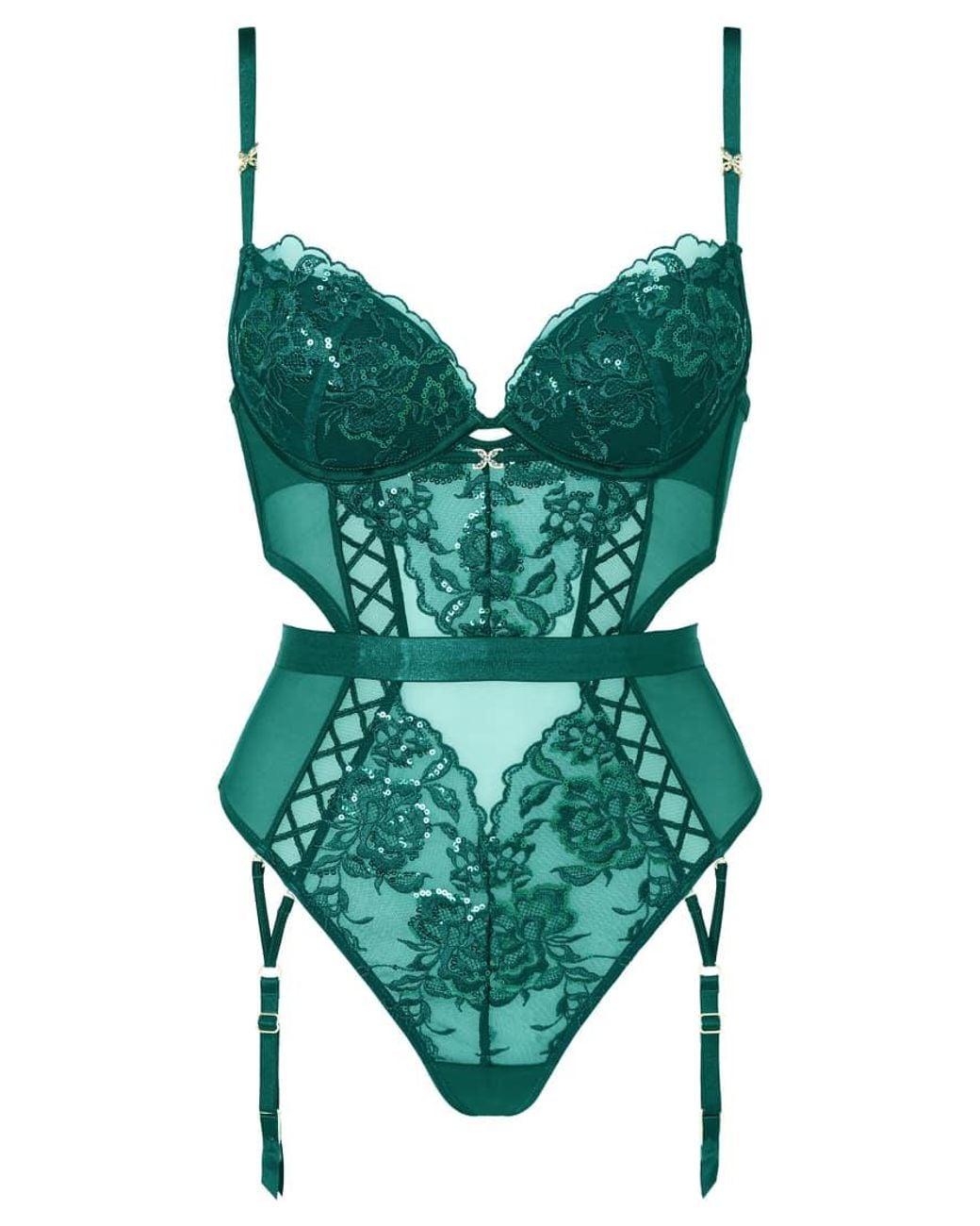 Ann Summers Green Endless Attraction Wired Lingerie Body