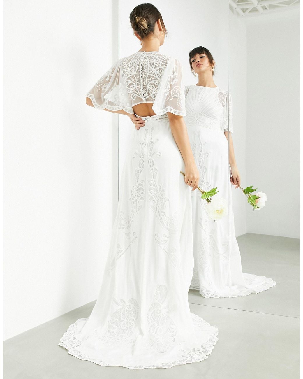 asos edition nouveau embroidered wedding dress ASOS | Dresses | Asos Edition Holly Embroideredvneck Wedding Dress