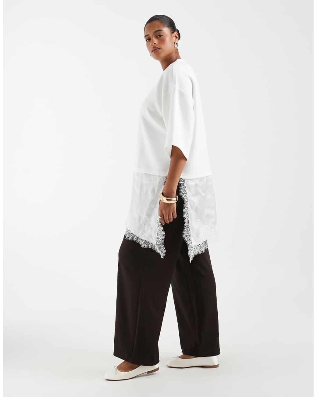 Vero Moda White Loose Pull On Trousers