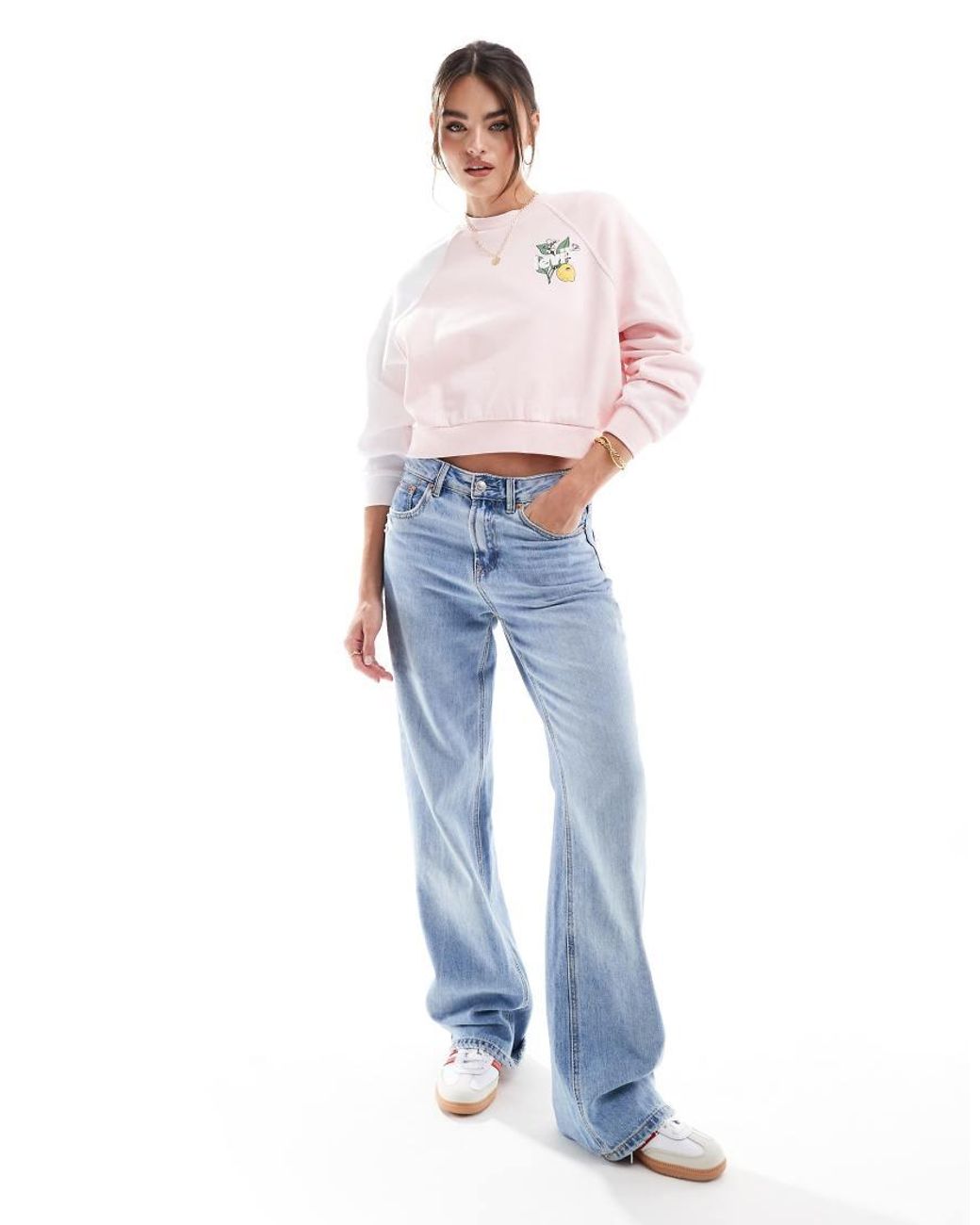 Levi s Colour Block Sweatshirt With Lemon Logo in White Lyst UK
