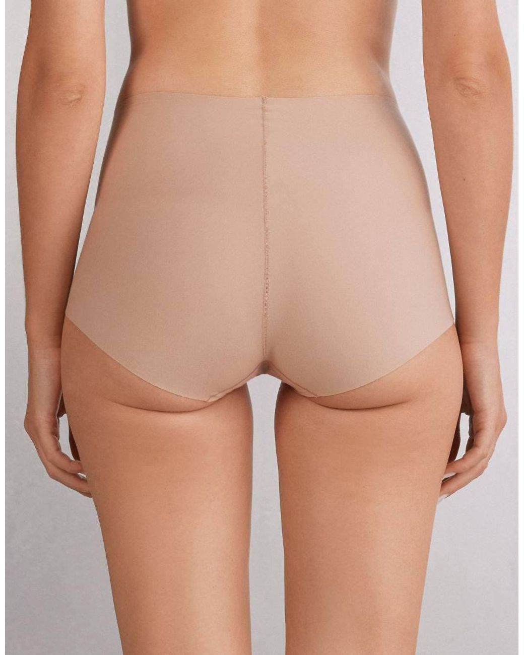 Intimissimi Brown Light Shaping High-Waisted Cotton Briefs