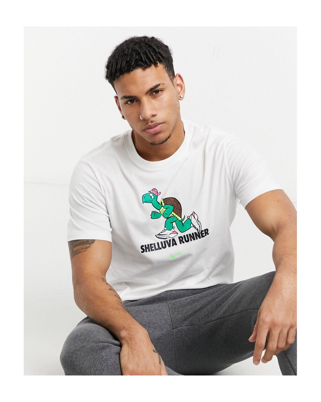 T-shirt à imprimé Tortue Nike pour homme en coloris Blanc | Lyst
