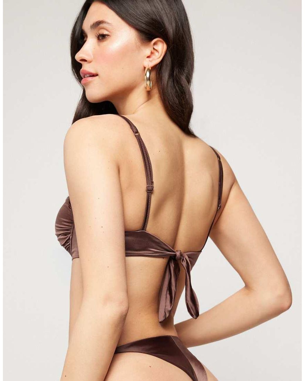 Tezenis Black Choco Shiny Glam Balconette Bikini Top