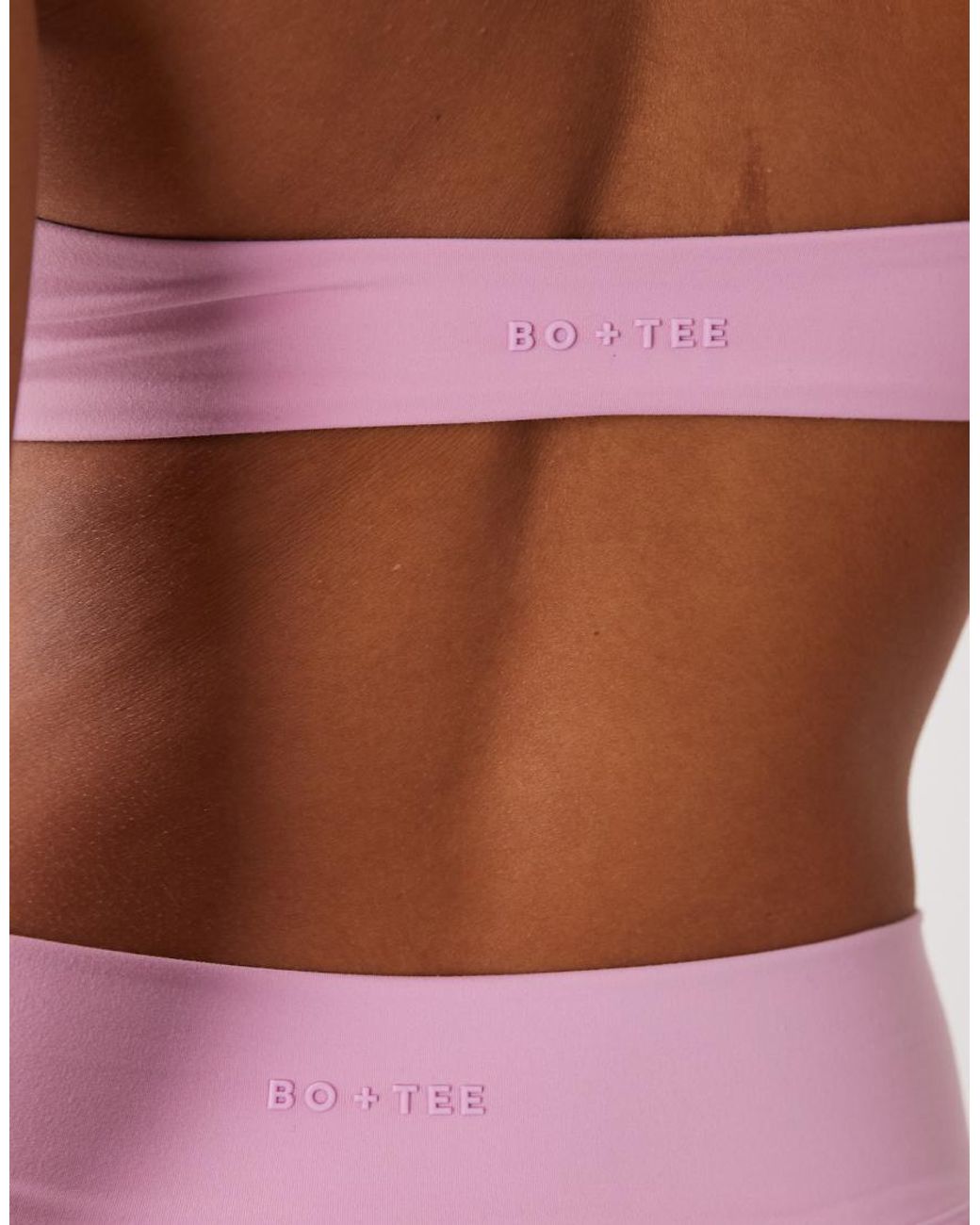 BO+TEE Pink Bo+tee Halter Neck Twist Front Sports Bra