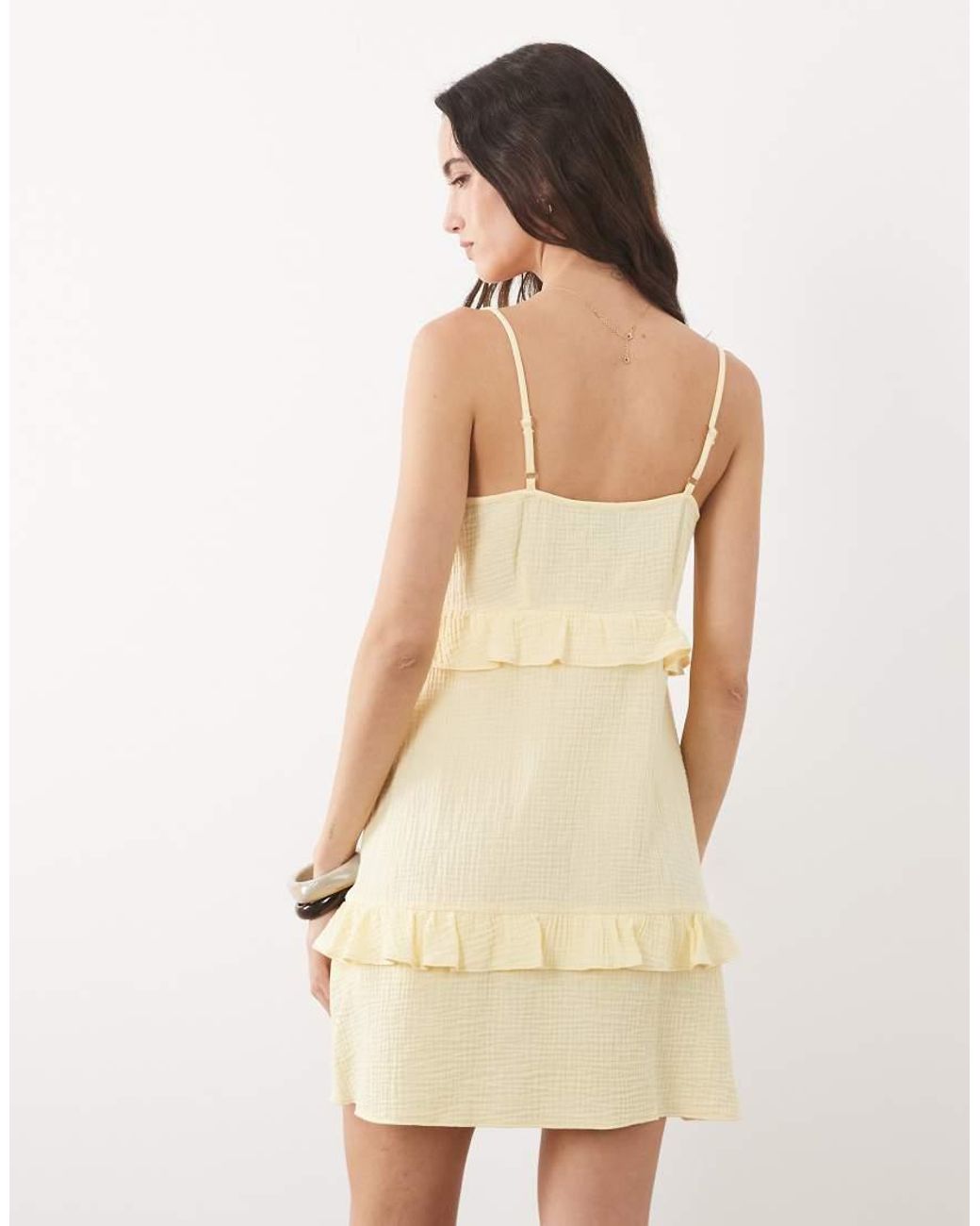 New Look Natural Tiered Mini Sundress