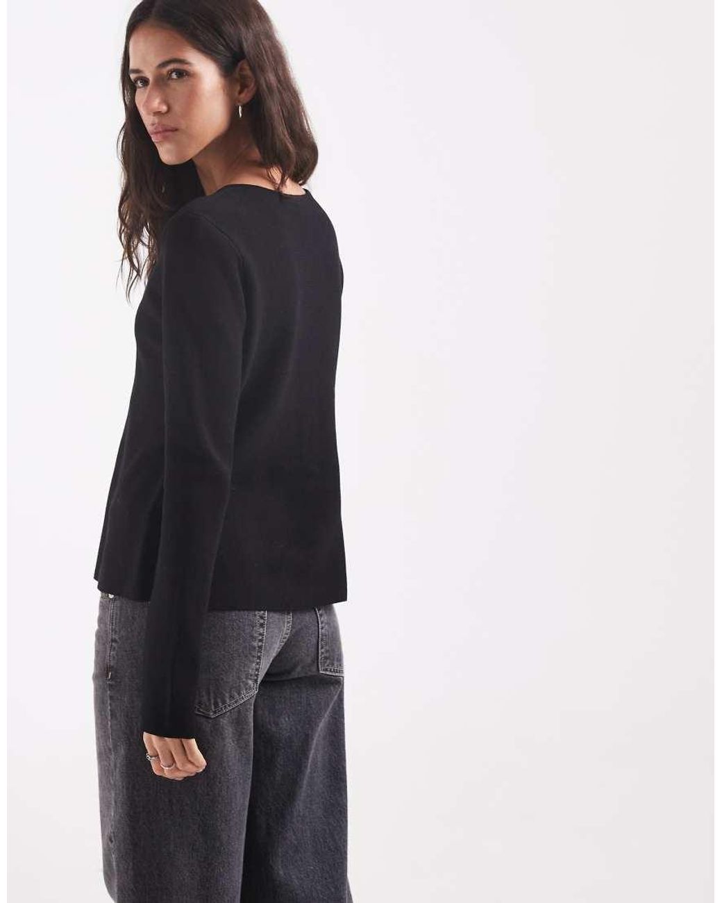 ONLY Blue Buttons Detail Cardigan