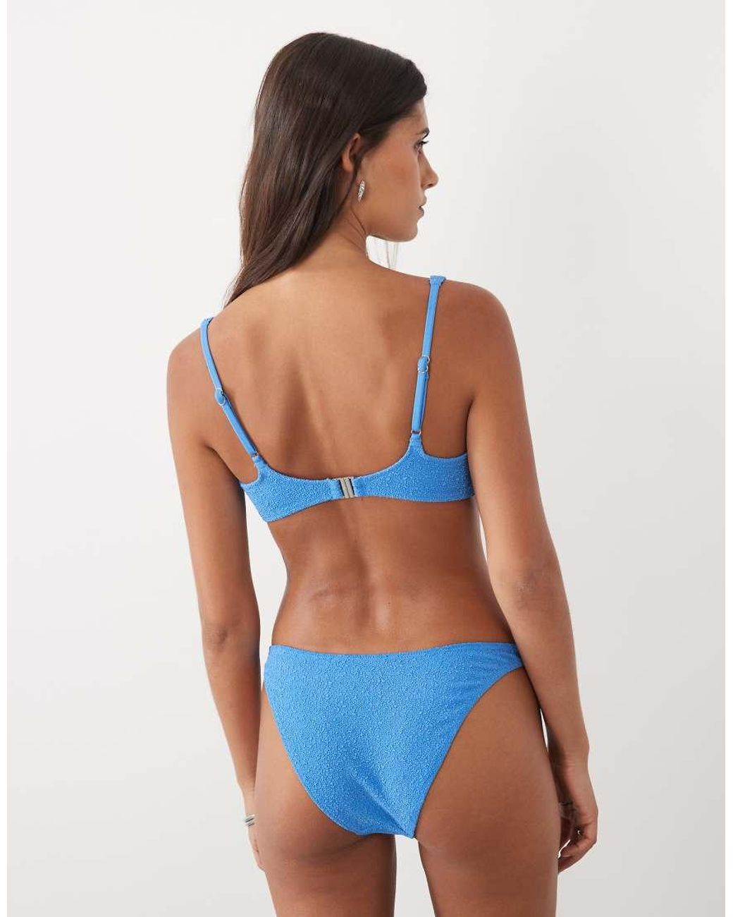 ARKET Blue Co-ord Crinkle Bikini Bottom