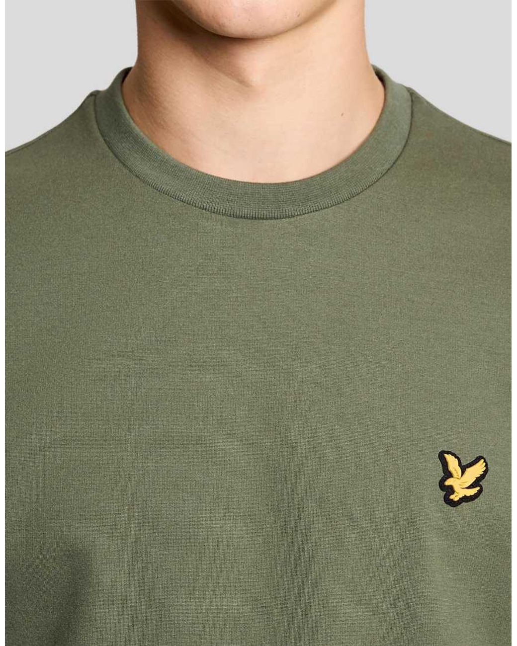 Lyle & Scott Green Mid Layers Crew Neck Fly Fleece for men