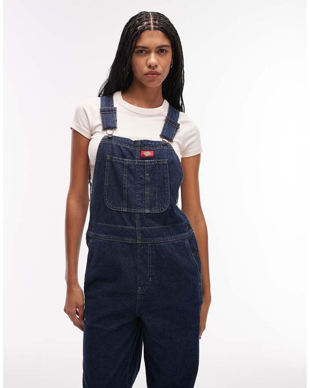 Dickies Blue Loose Denim Dungarees