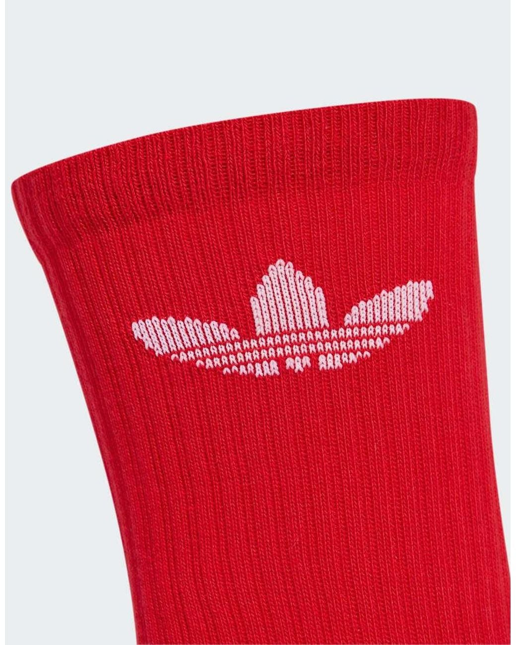 Adidas Originals Red Trefoil Crew Socks 10 Pairs