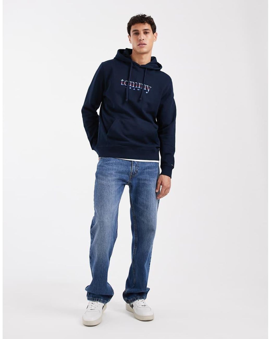 Tommy Hilfiger Blue Gradient Graphic Centre Logo Hoodie for men