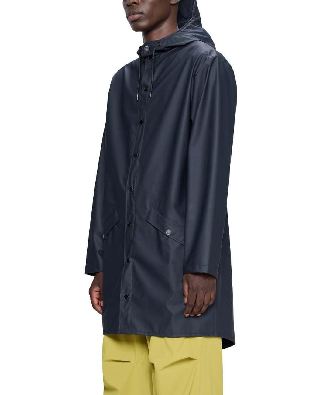 Rains Blue 12020 Waterproof Long Jacket
