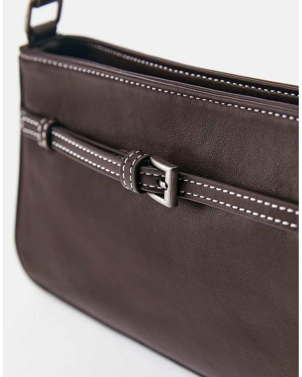 Pull&Bear Black Buckle Shoulder Bag