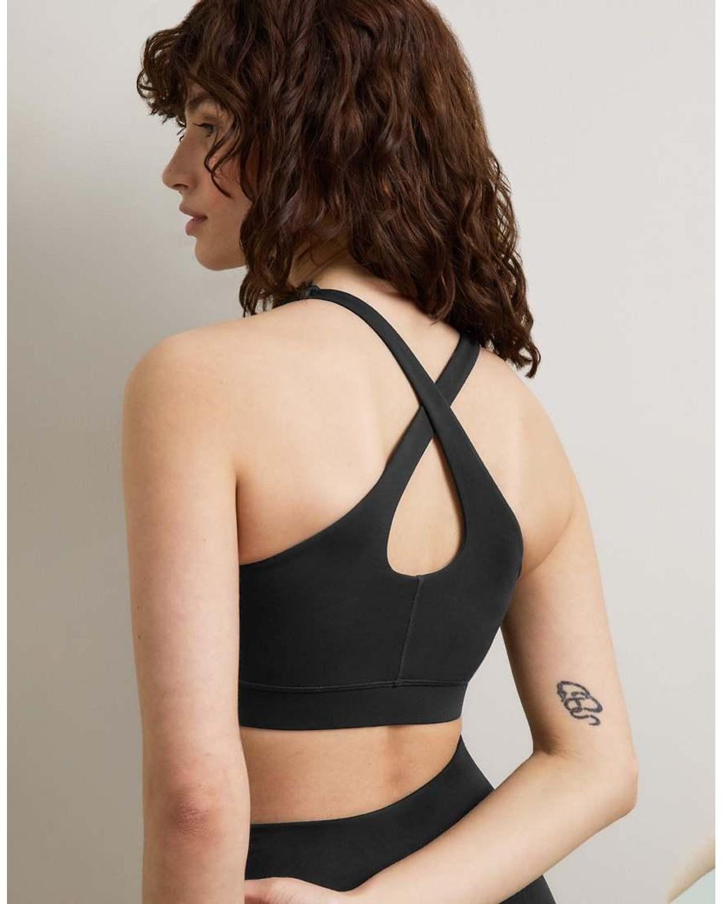 Tala Black Skinluxe Crossback Sports Bra