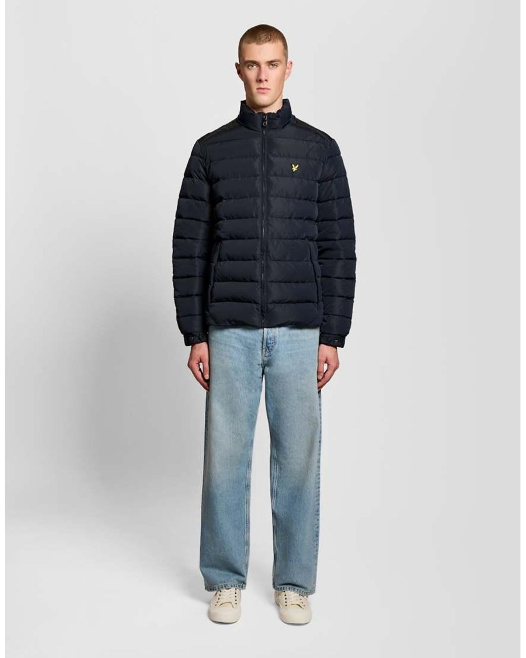 Lyle & Scott Blue Quilted Jacket for men