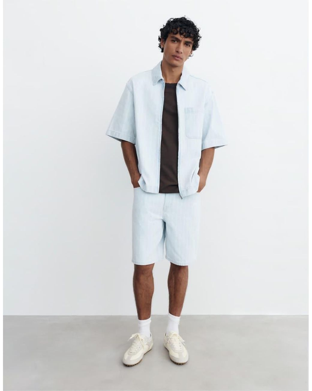 Camicia di Pull&Bear in White da Uomo