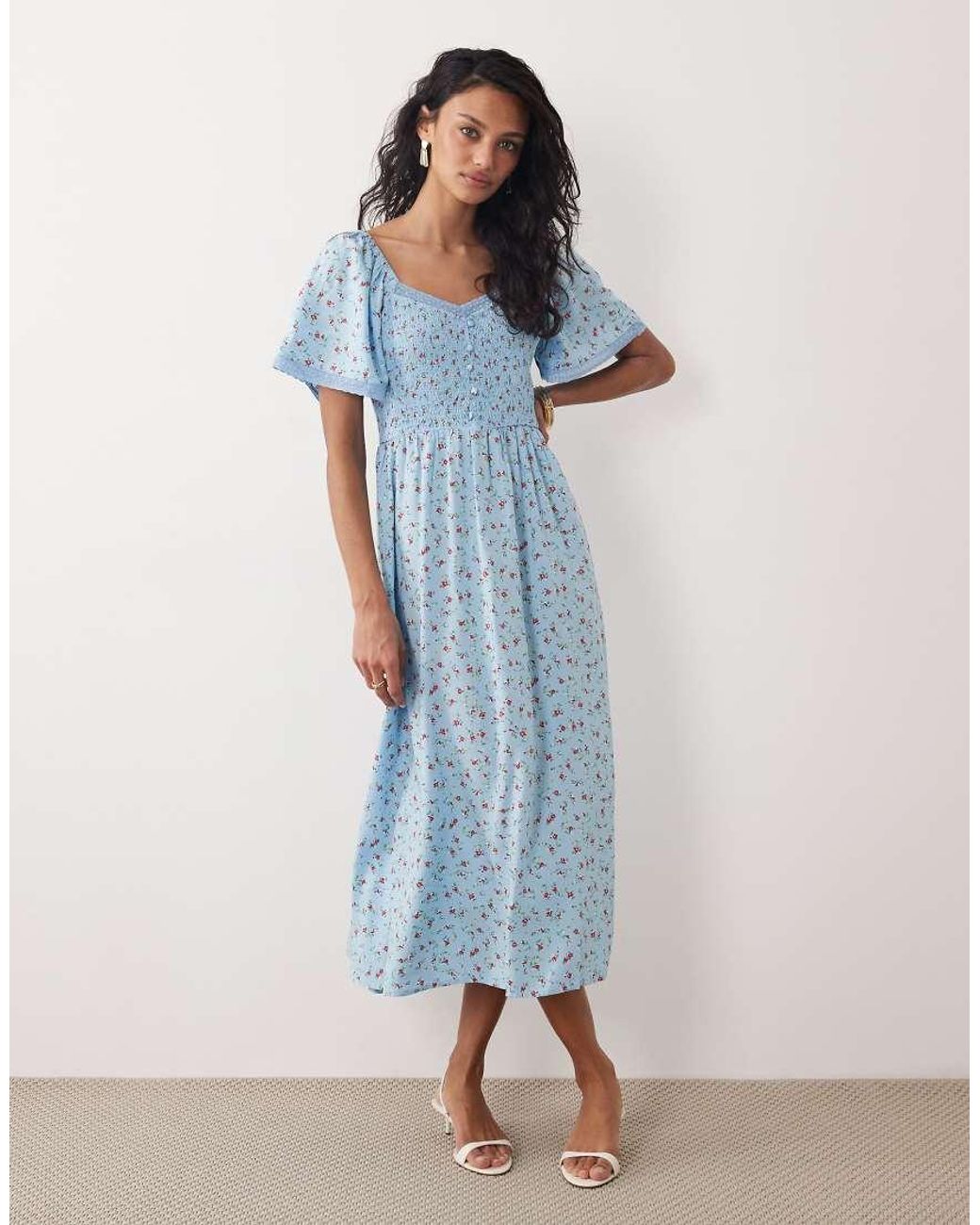 Nobody's Child Blue Mia Midi Dress