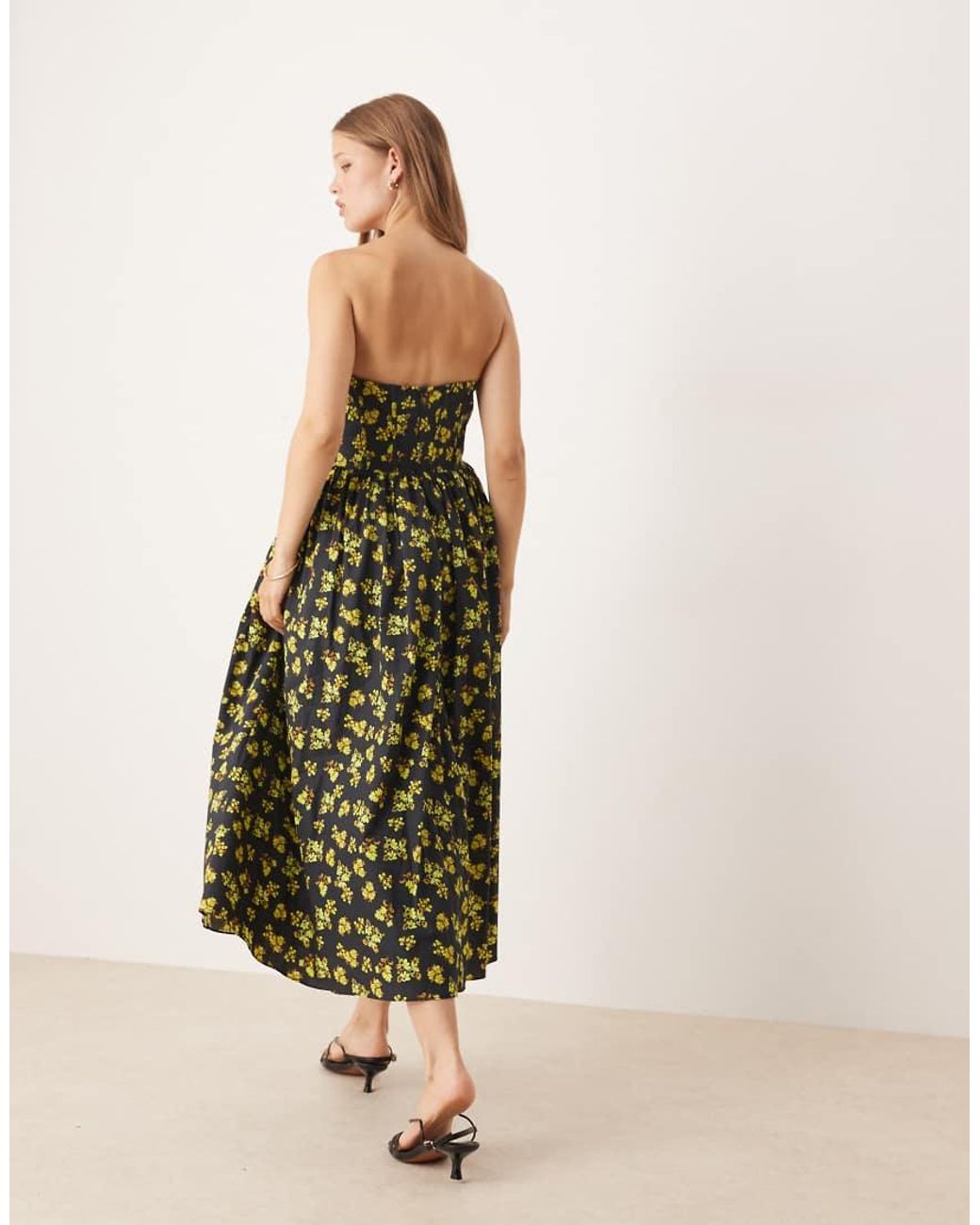 True Decadence Green Strapless Corset Midi Dress