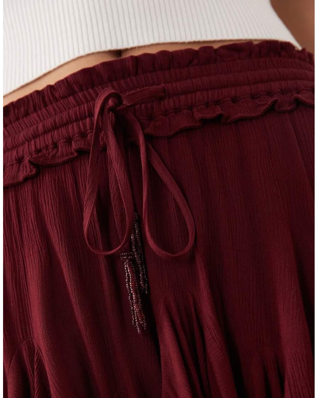 Miss Selfridge Red Hanky Hem Mini Skirt