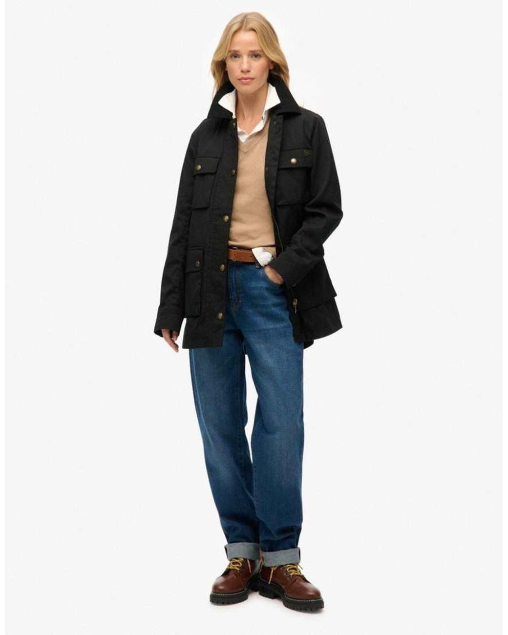 Superdry Black Wax Jacket