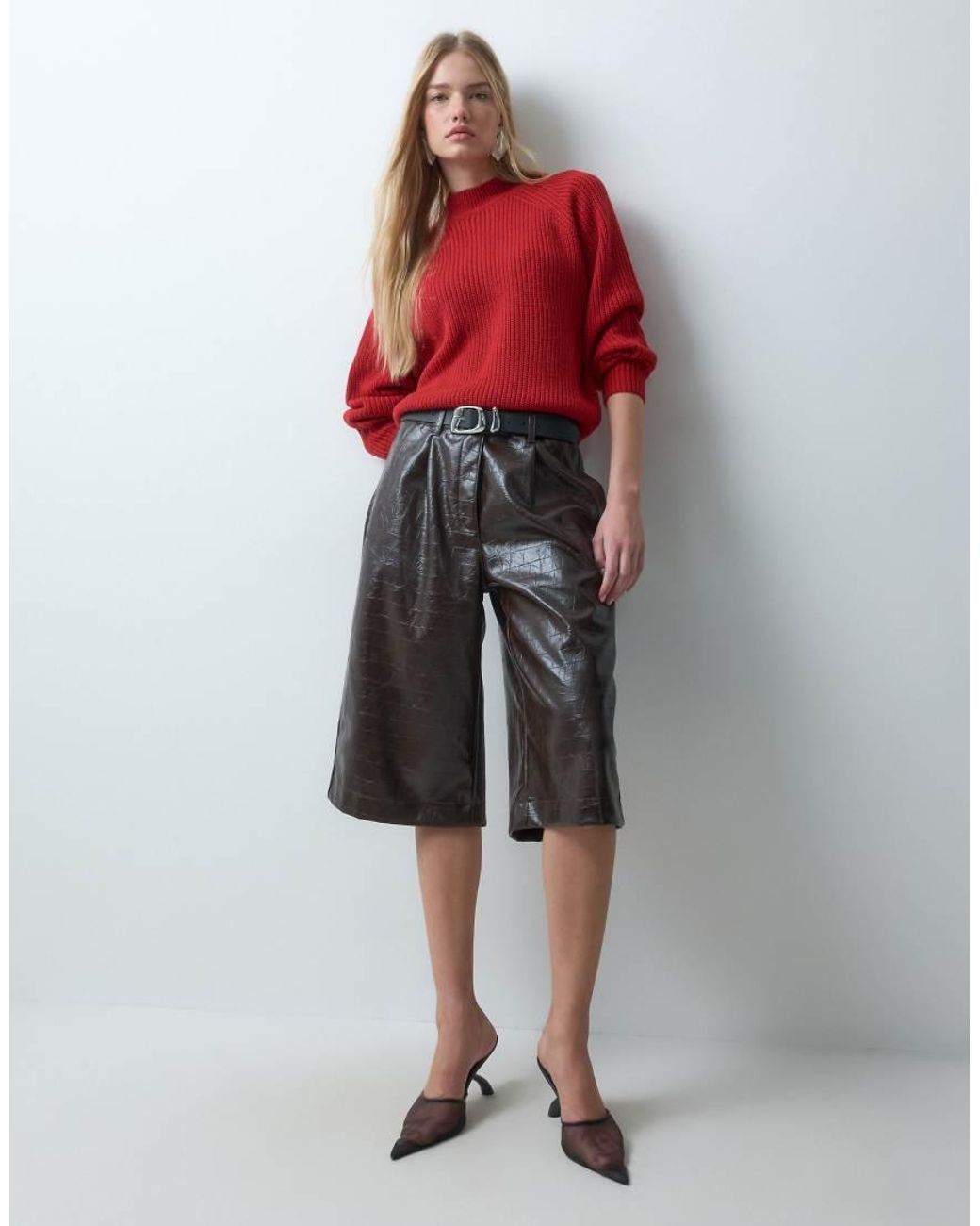 Threadbare Raglan Gebreide Trui in het Red
