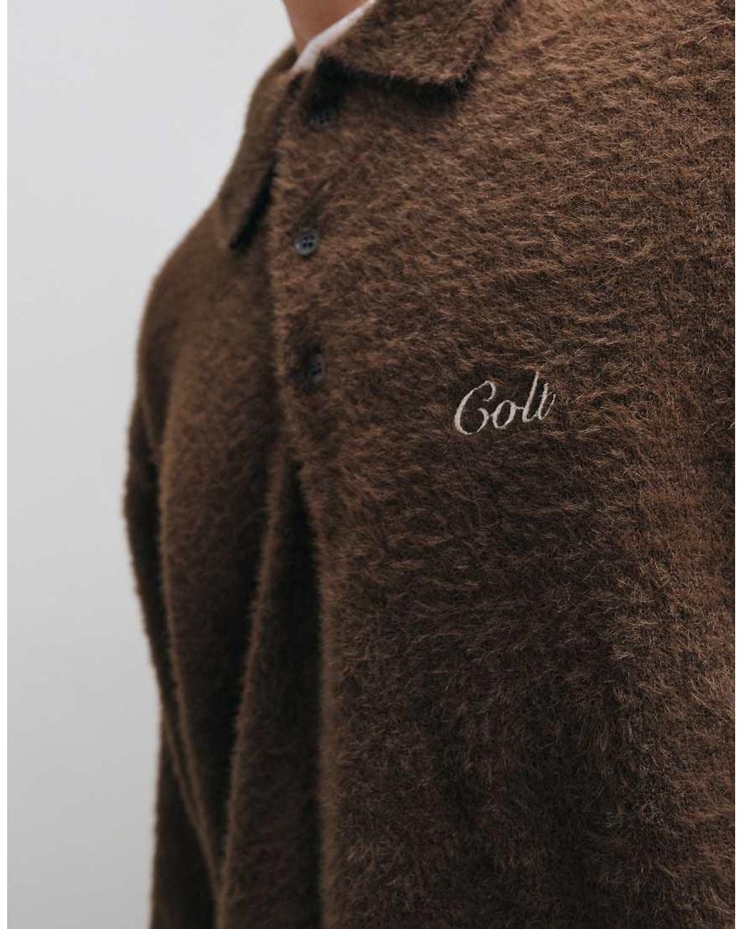 Colt MCR Black Colt Aegean Relaxed Fit Long Sleeve Knitted Polo Shirt for men