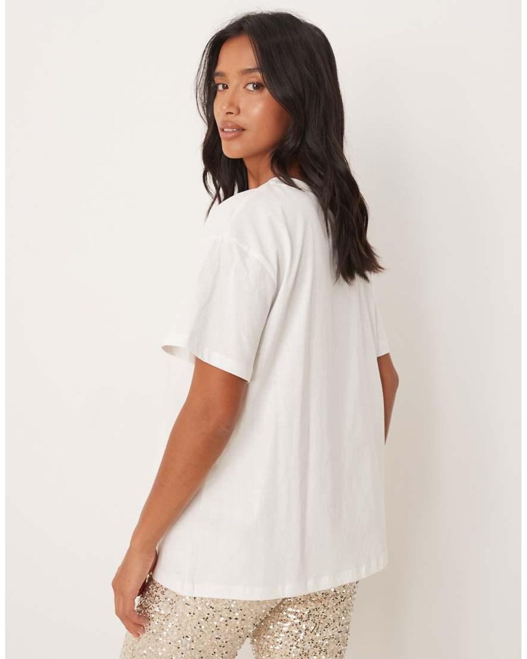 Never Fully Dressed White Petite Cocktail T-shirt