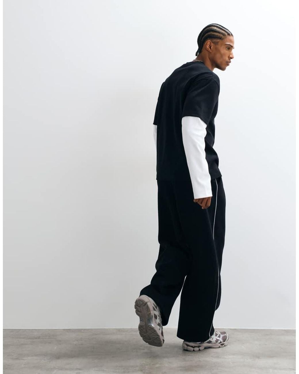 ASOS Blue Oversized Balloon jogger W/ Pleat & Piping for men