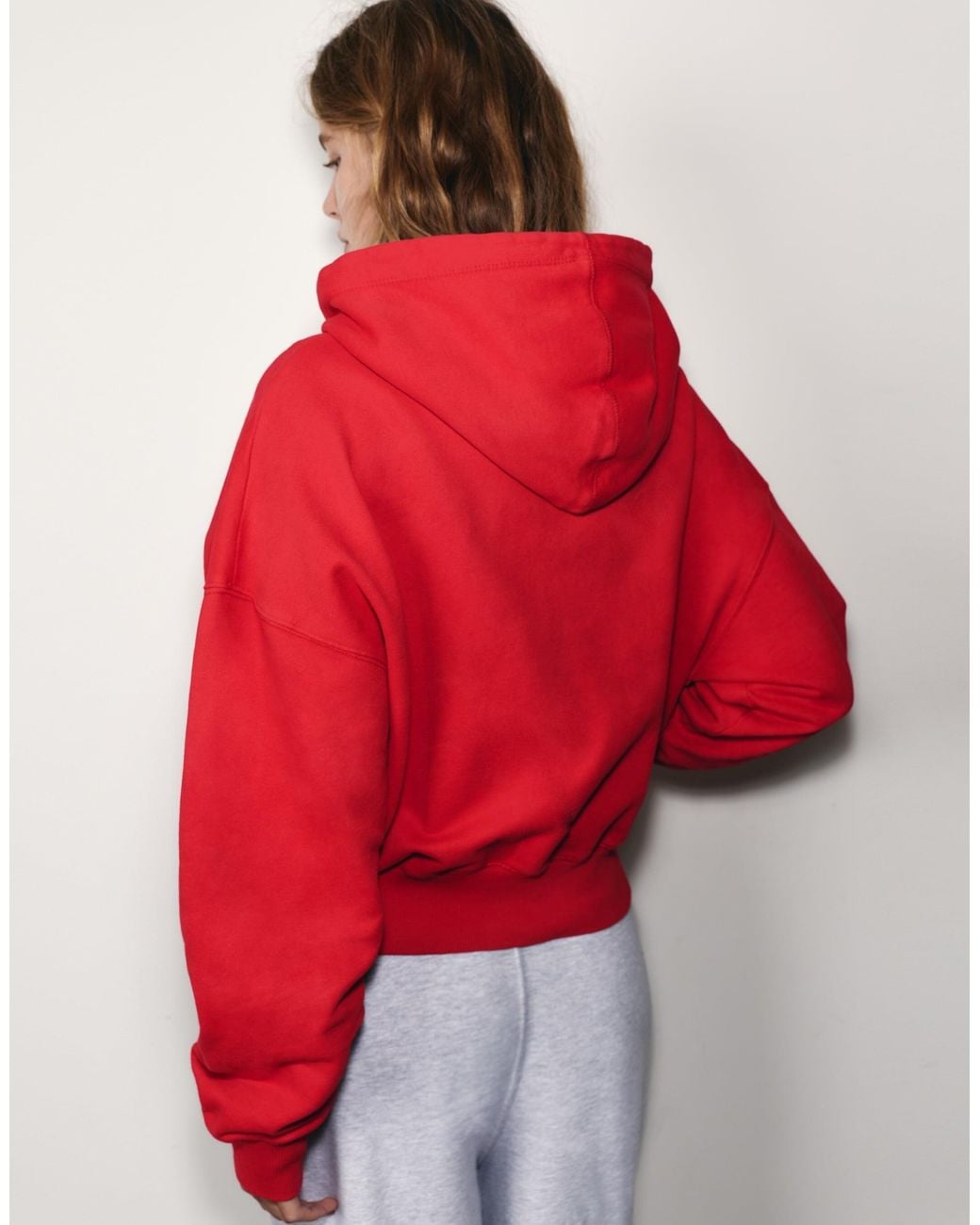 Sweat à capuche zippé Pull&Bear en coloris Red