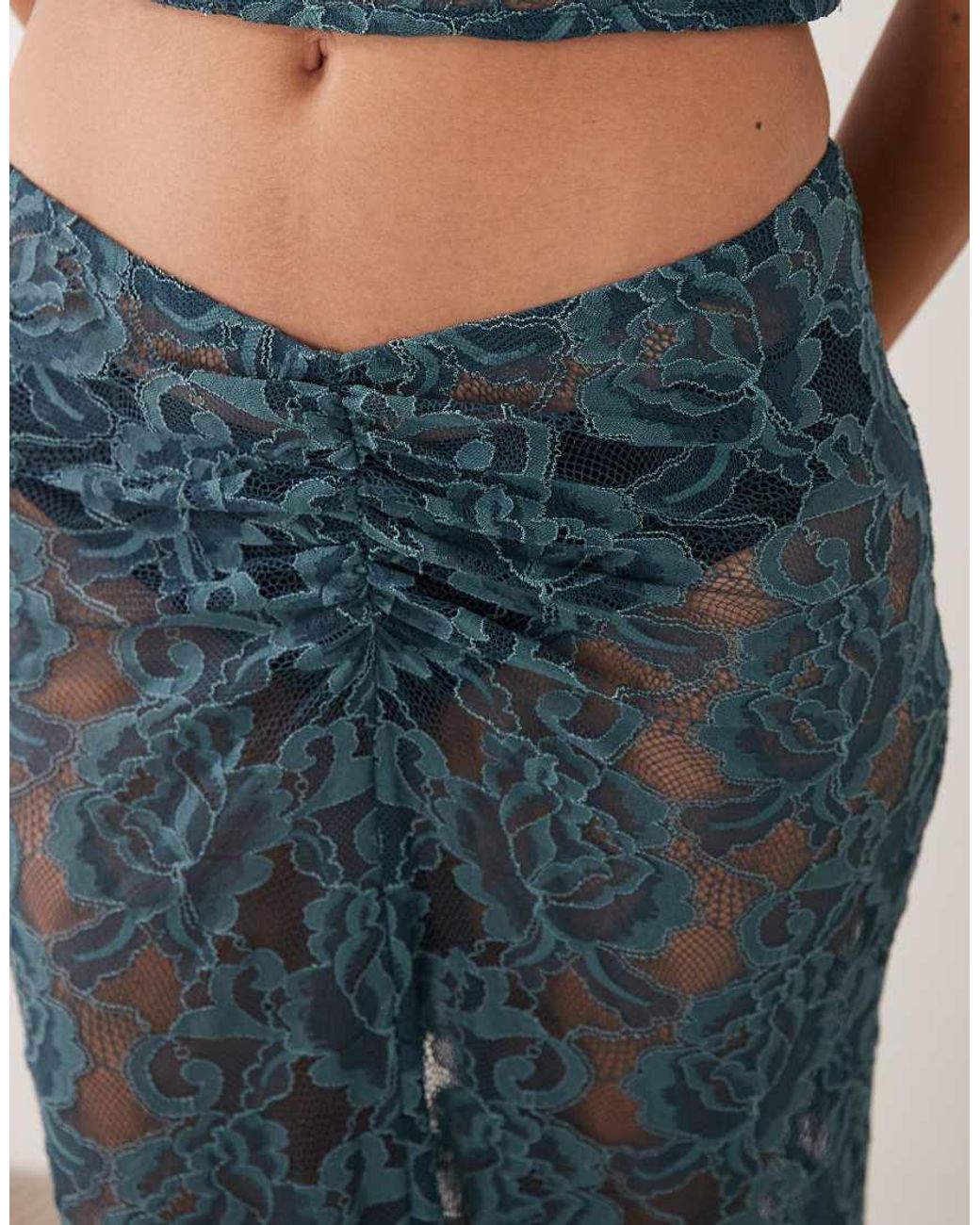 ASOS Blue Co-ord Lace Maxi Skirt